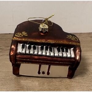 Old World Christmas Glass Blown Grand Piano Ornament Musical Holiday‎ Decor